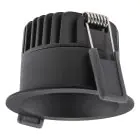 Ledvance LED Spot Donkerlight Aluminium Zwart 8W 640lm 36D - 927 Zeer Warm Wit | Zaagmaat 68mm - IP44 - Beste Kleurweergave - Dimbaar