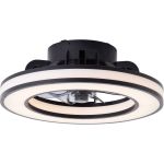 Brilliant Mondello Plafondventilator Kunststof Zwart 23W 3100lm - 827-865 CCT | 420mm - Afstandsbediening Dimbaar